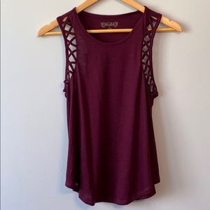 Mudd Maroon Tank Top
